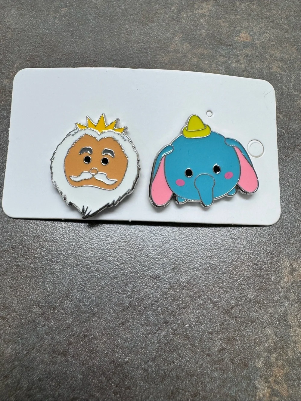 Disney Dumbo & King Triton from Little Mermaid Enamel Pin Set